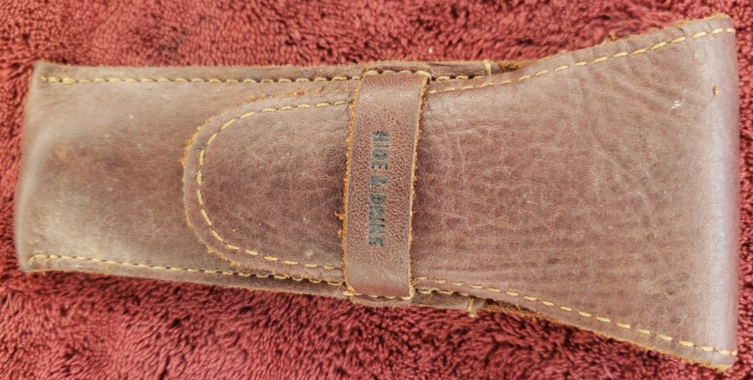 Hide & Drink Brand Leather Sheath 5″