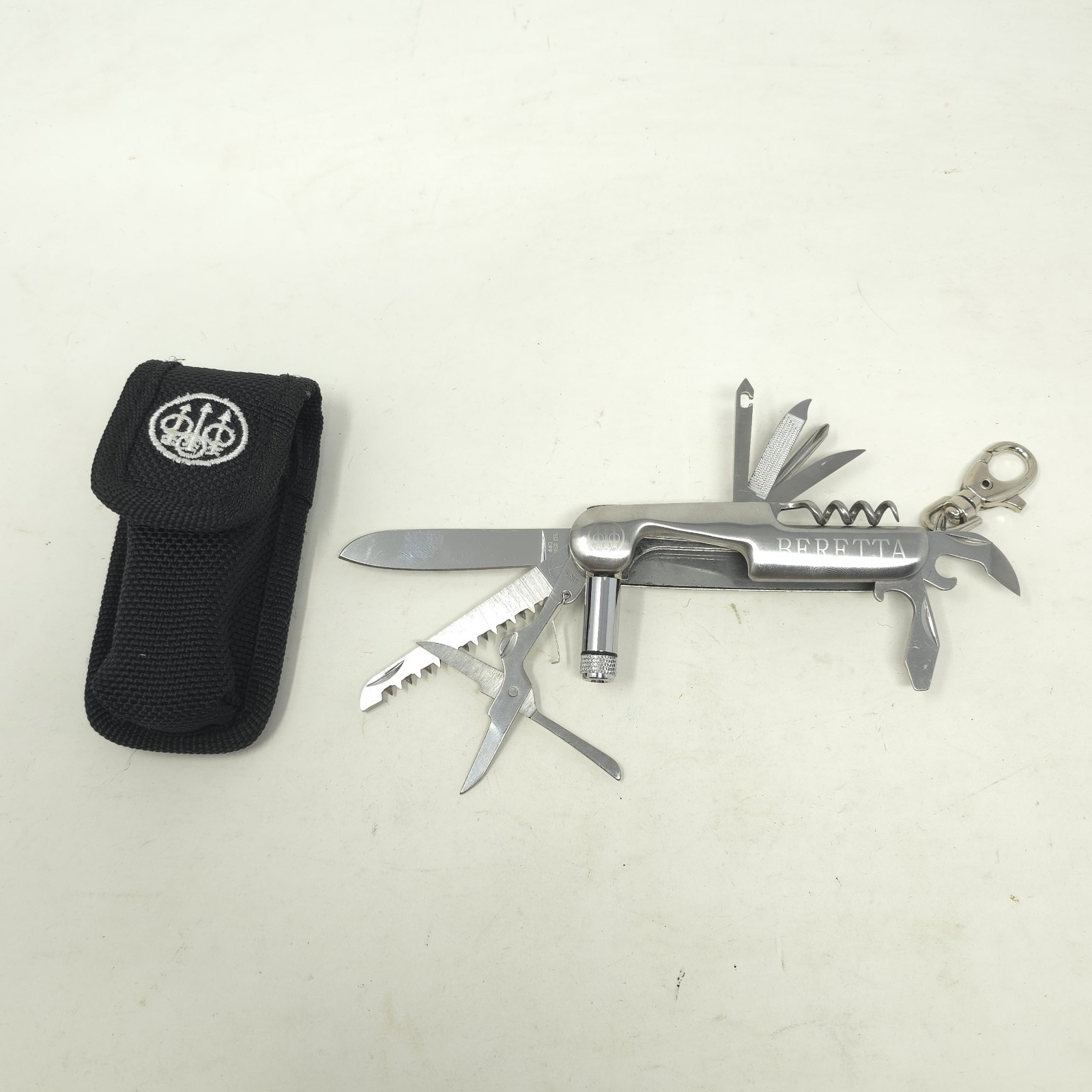 Beretta Multi-Tool Pocket Tool with LED JK81OAO2 W/Belt Sheath *READ*