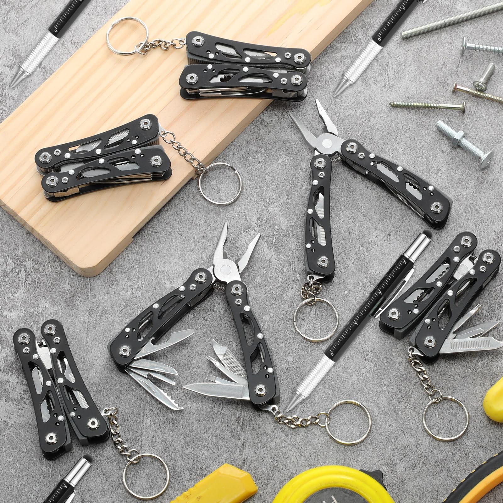 12 Pcs Multi Tool Bulk Fathers Day for Men Gifts, 6 in 1 Multi Tool Pen, Outd…