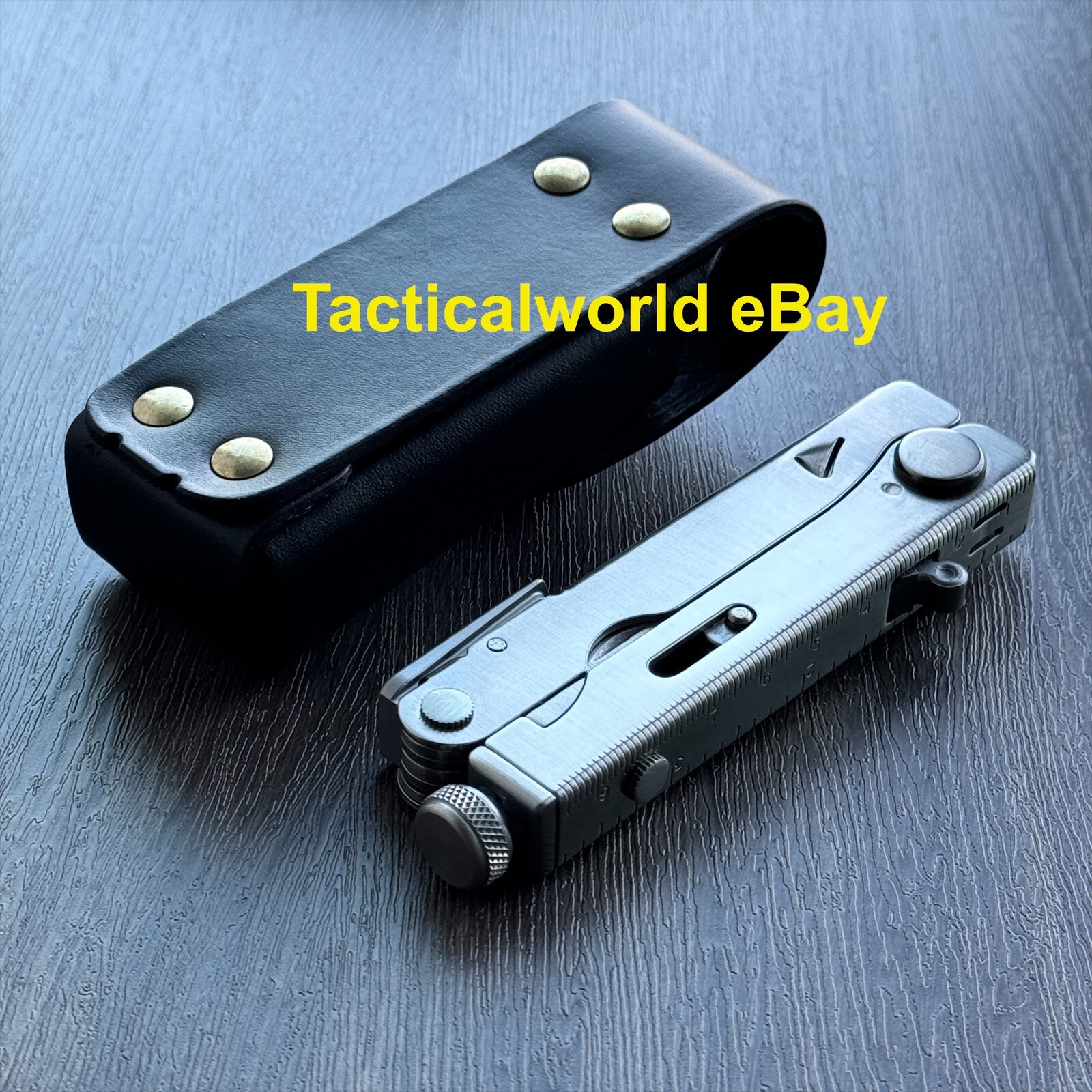 Leatherman Crunch multitool, 100% leather sheath. Made in USA
