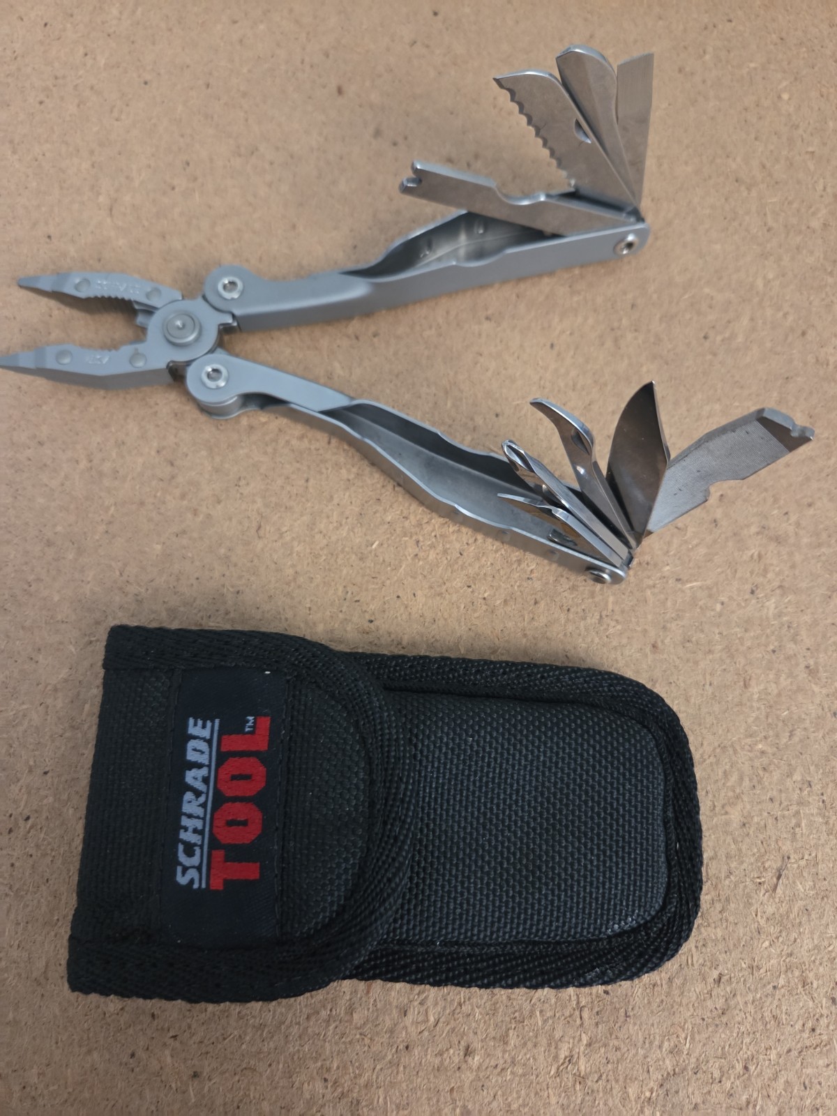 Schrade Tough Tool Black 12-in-1 Pocket Multi Tool w/ Nylon Sheath