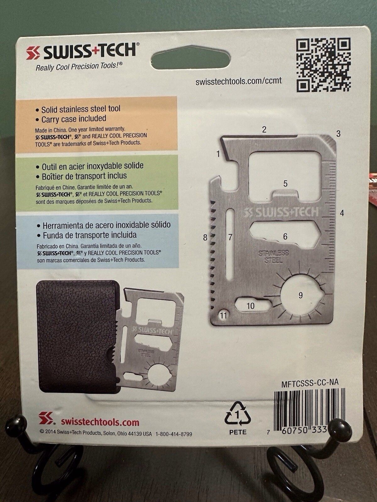 Swiss+Tech Credit Card Wallet Size Multi- Tool 11 Uses Functions New