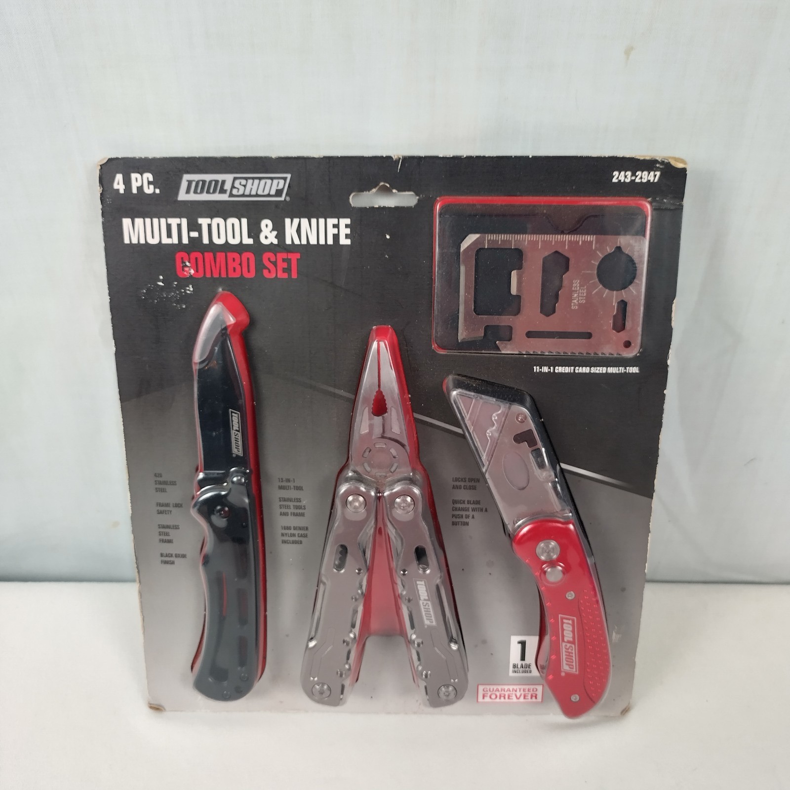 Tool Shop Multi-Tool & Knife Combo Set New In Package