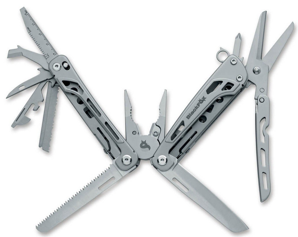Black Fox Fortitude Multi Tool 15 Tools/Accessories w/Black Nylon Belt Sheath