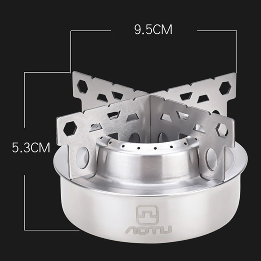 Outdoor Friendly Lightweight Alcohol Stove with Secure Cooking Platform