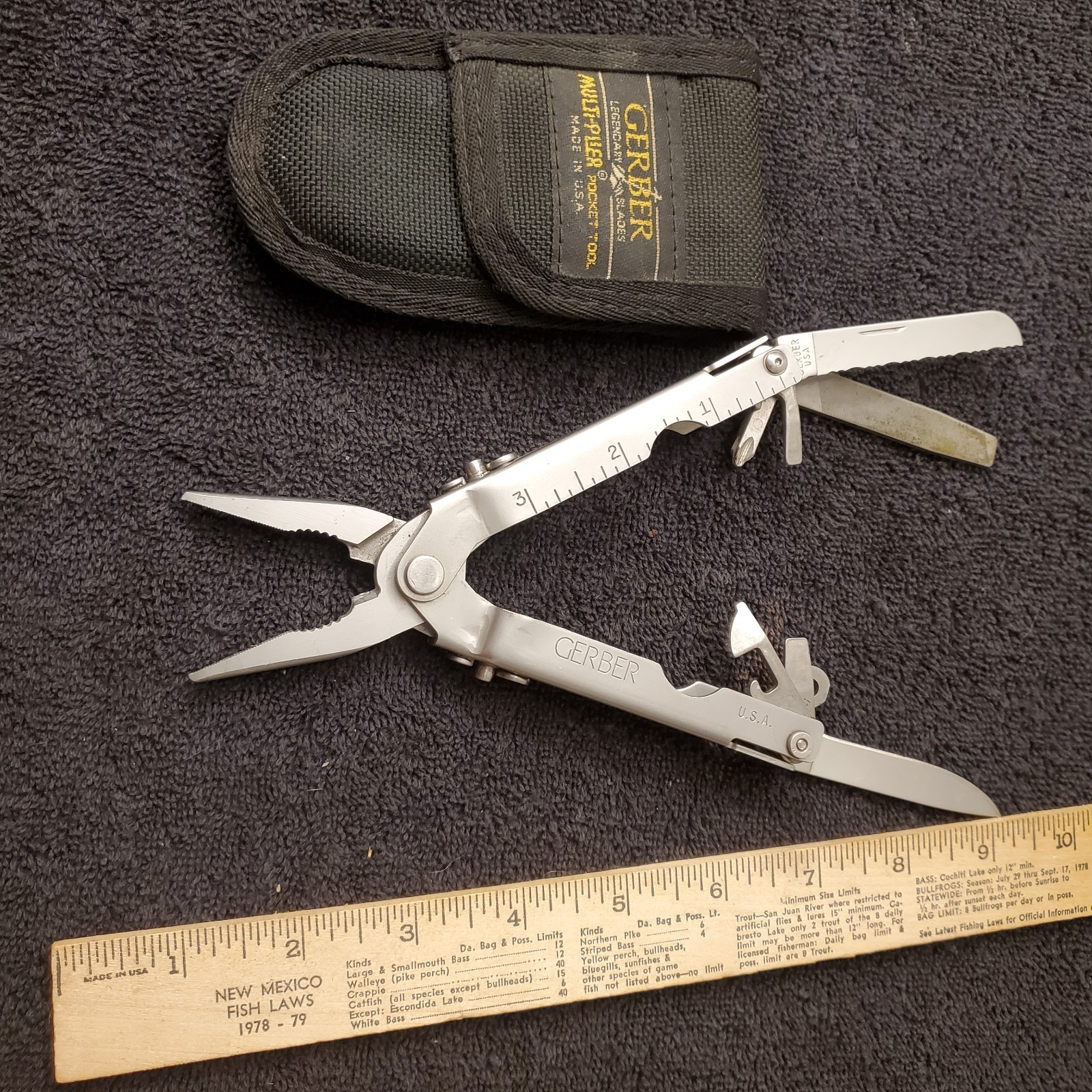 Vintage Gerber Stainless Steel Bluntnose MP400 Multi-Tool Pliers! With Sheath!