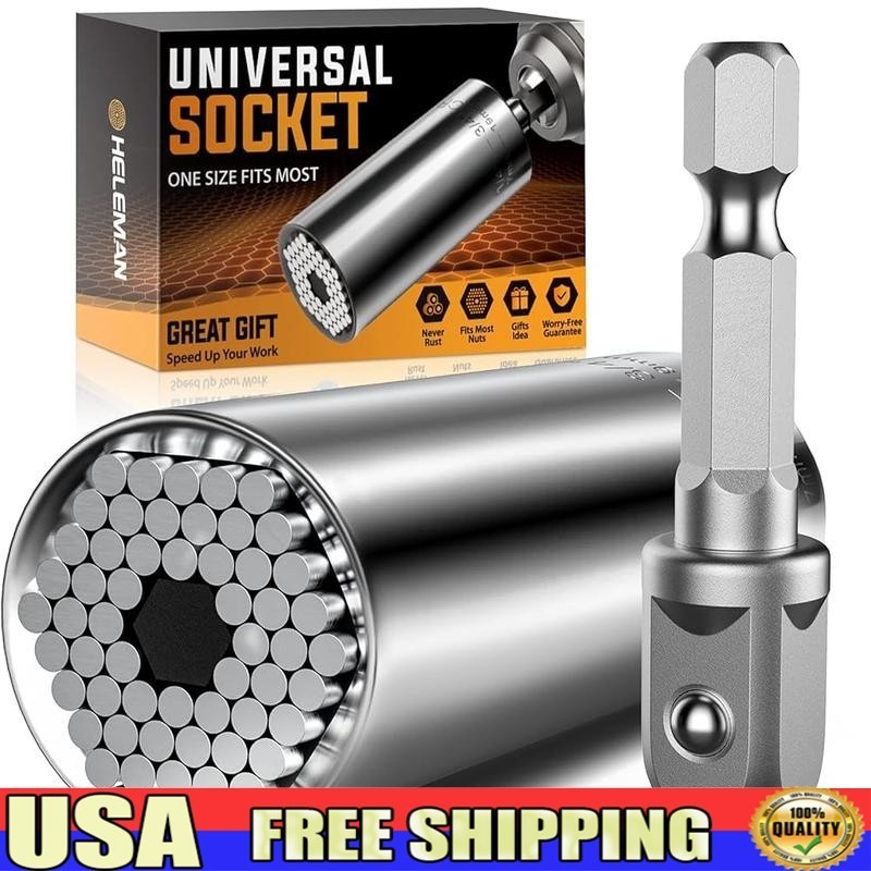 Universal Socket Tools with Power Drill Adapter (7-19 MM) Cool Stuff Gadgets
