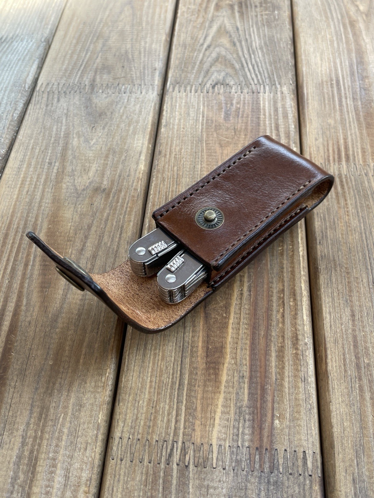 Leather Sheath for Victorinox SWISSTOOL SPIRIT With Belt clip