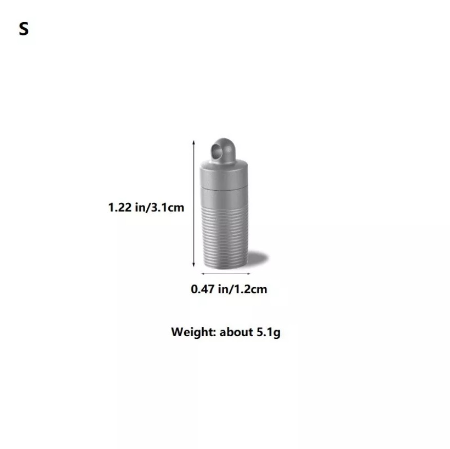 Pure Titanium Pill Holder Organizer Container Case Waterproof Portable EDC Tank