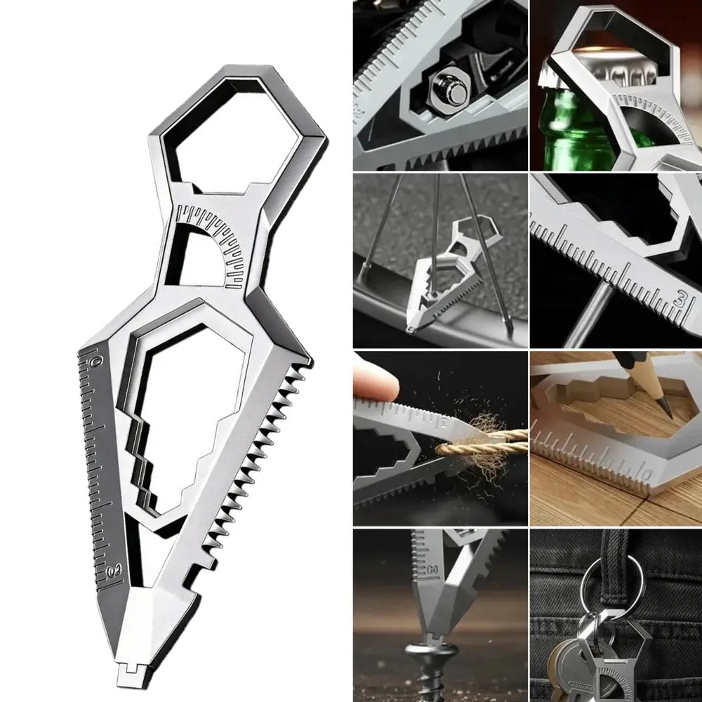 Portable Heavy Duty EDC Metal Keychain Multi-Tool Bottle Opener Men’s Gift