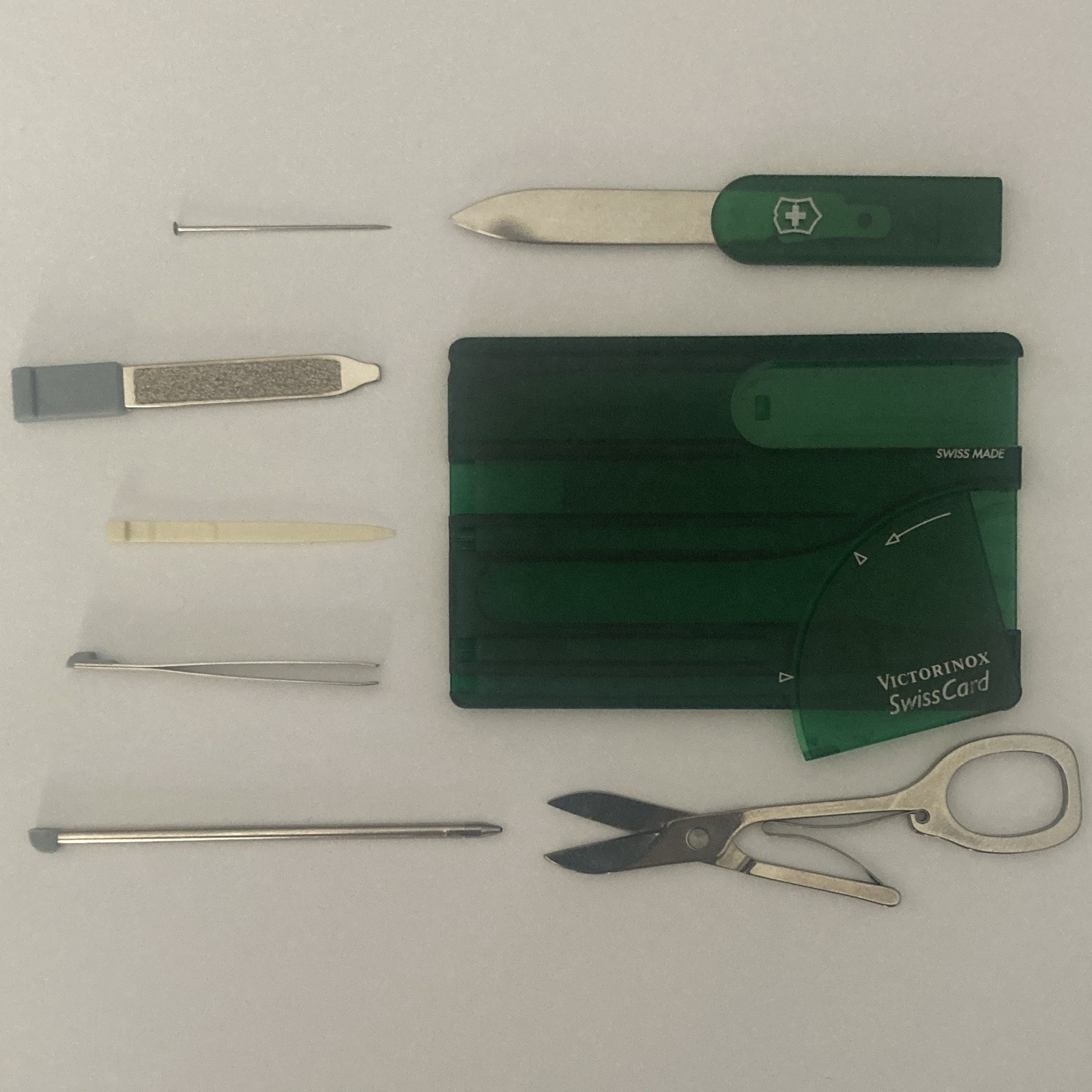 Victorinox SwissCard Swiss Made Multi-Tool Card in Rare Emerald/Green Color