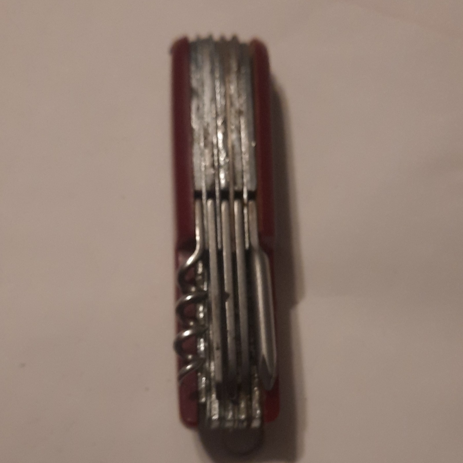 Red Multi-Tool Pocket Knife Stainless Steel with Knife, Scissors, Corkscrew