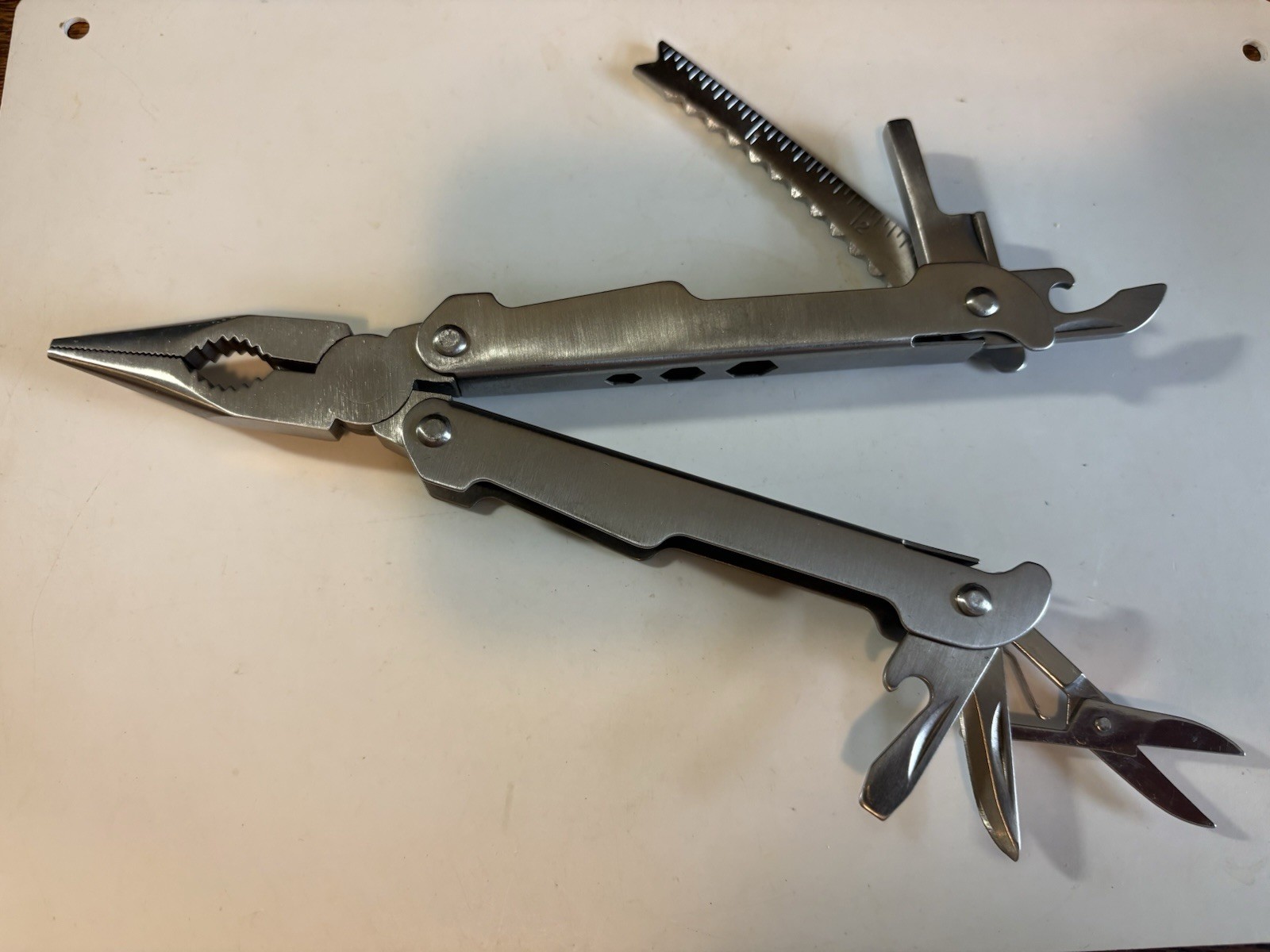 3-BRANDEDMulti-Tool with 9 Tools – Pliers Cutters Opener Flat Head Scissors L-RM