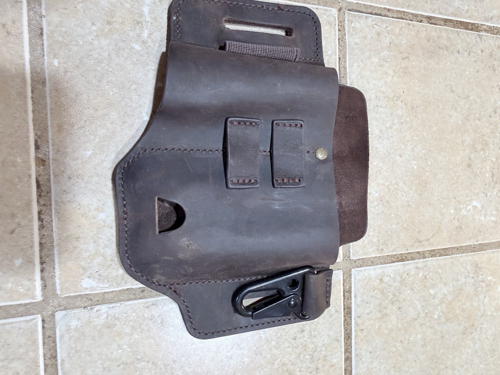 Leather Sheath For EDC Leatherman/multitool Flashlight Pen And Keys. Sheath Only