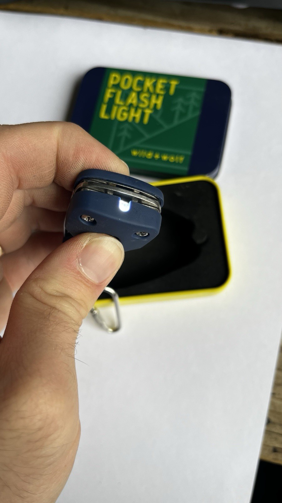 Wild + Wolf Pocket Flashlight Multi-Tool Keychain with LED, Knife&Bottle Opener
