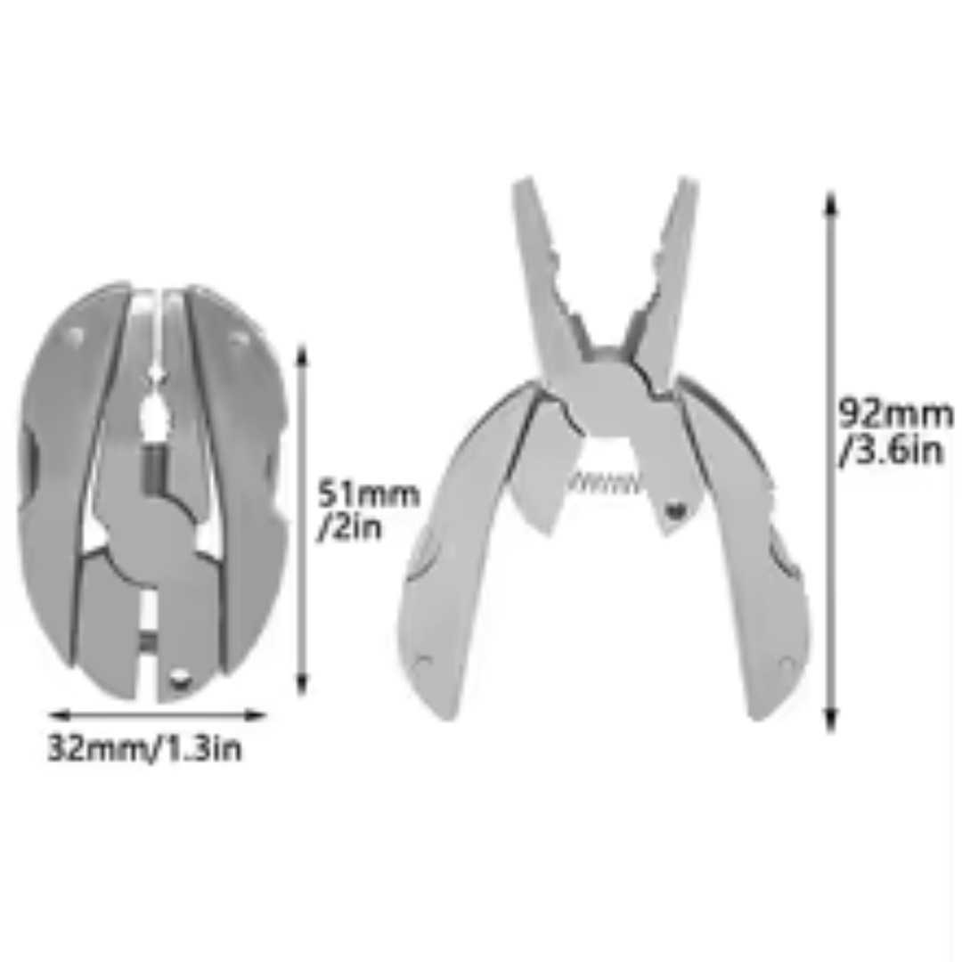 Portable Multi Tool Pliers Stainless Steel Keychain Screwdriver Kit