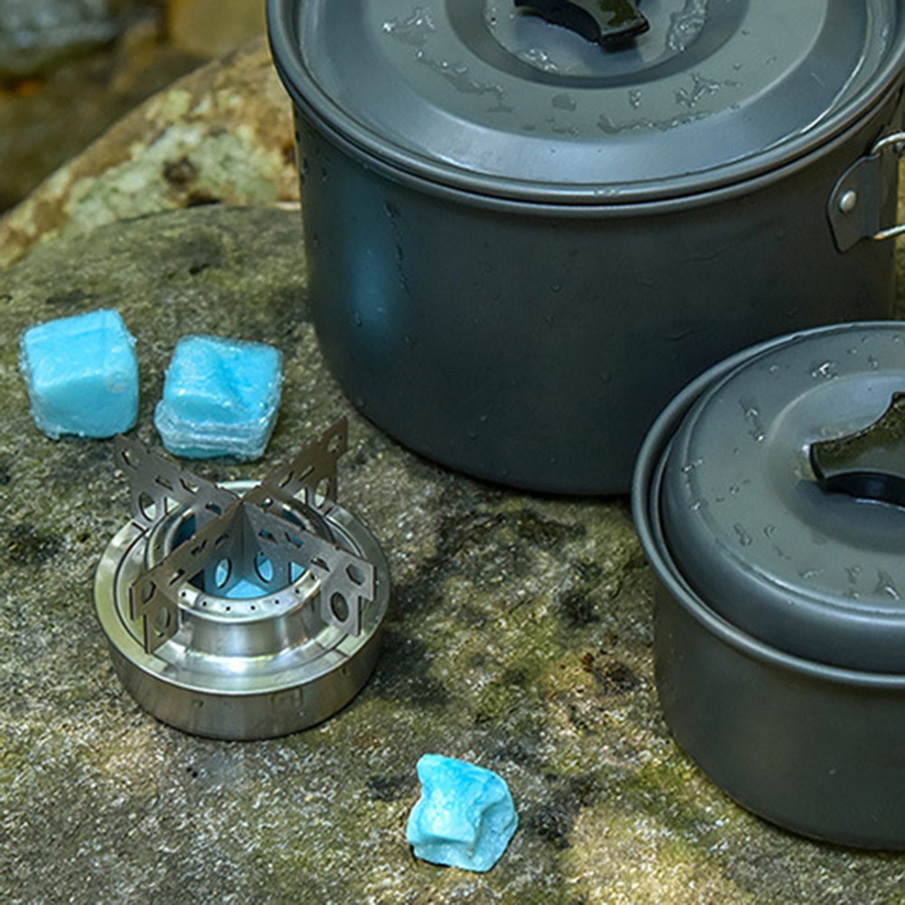 Outdoor Friendly Lightweight Alcohol Stove with Secure Cooking Platform
