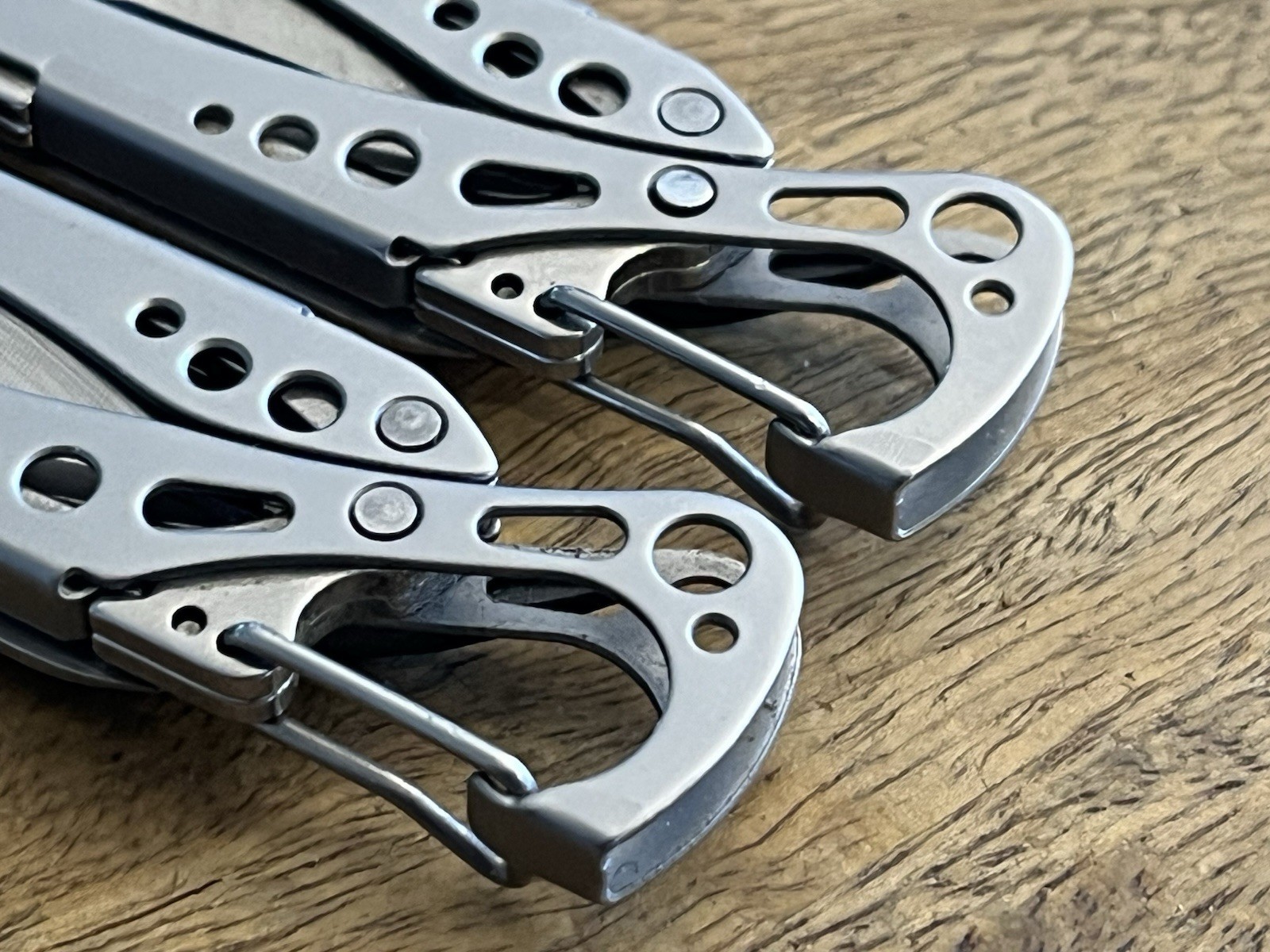 Retired Leatherman Style CS Multi Tool Knife File Scissor Carabiner (Lot Of 2)