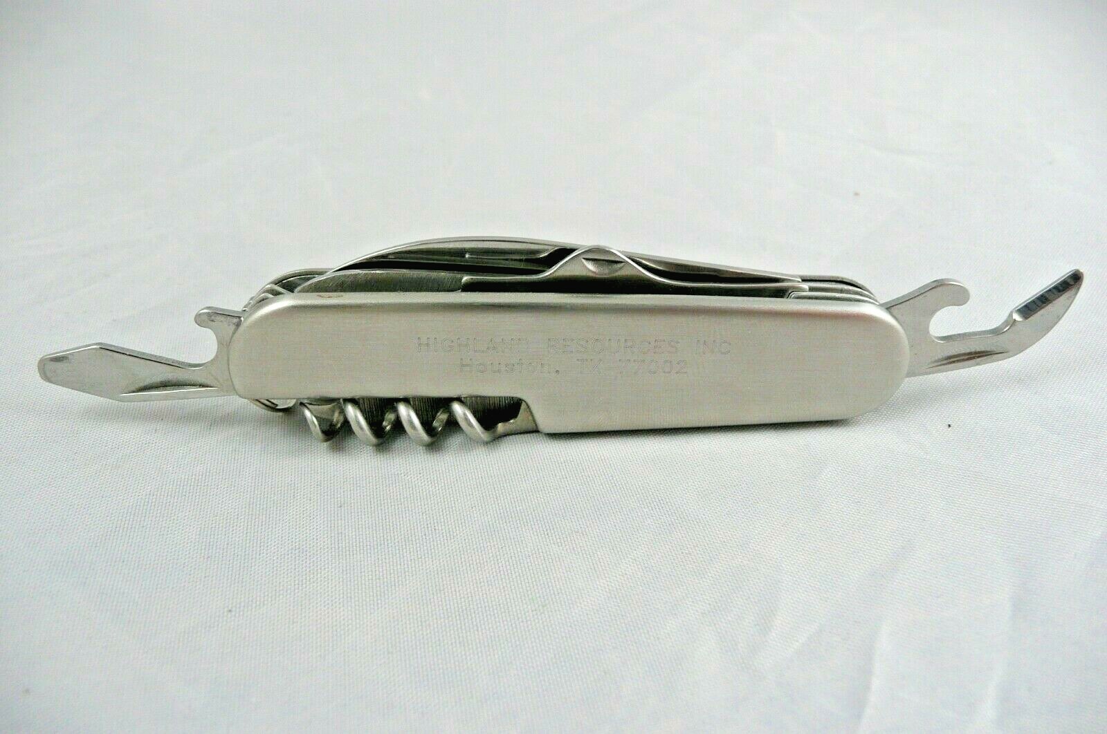 Multi-tool Pocket Knife Advertising Stainless Steel 9 Tools NIB