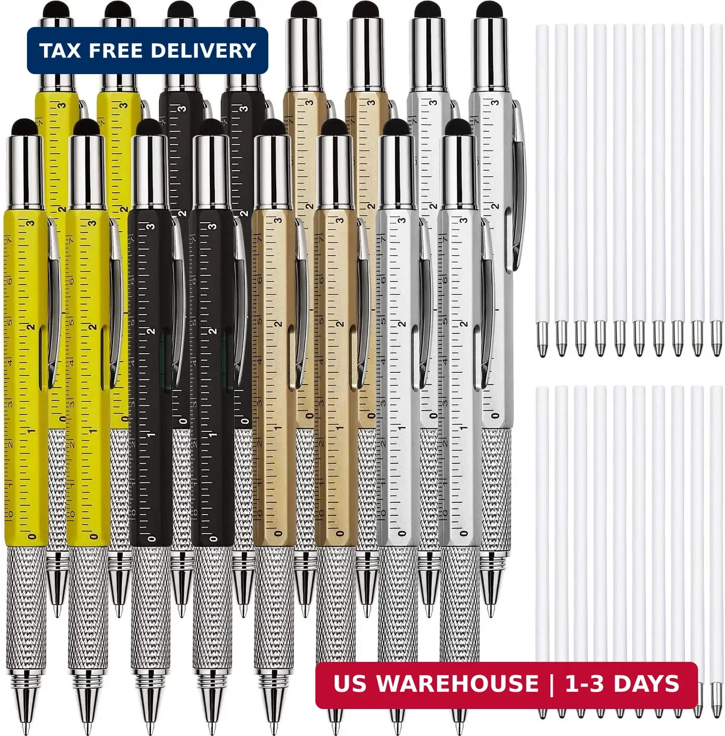 Zhanmai 16 Pcs 6 in 1 Multitool Pen Gifts for Men Dad Husband Multi Tool Pen wit
