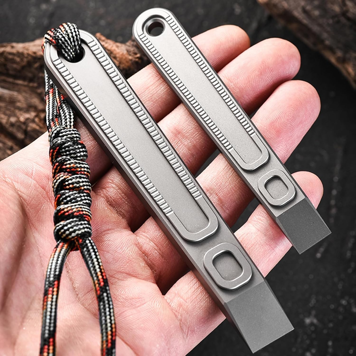 EDC Pry Bar Mini Multi Tool Titanium 3.74“ Package/Can Opener for Everyday Ca…