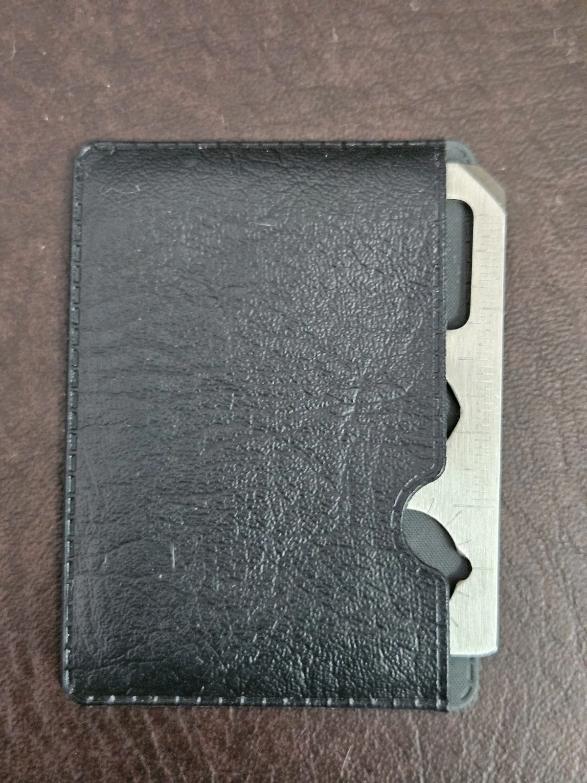 Multi Purpose Stainless Steel Pocket Survival Tool, Credit card size with case