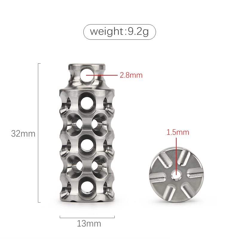 Hollow Out Multihole Titan Alloy Beads DIY Pendant Paracord Bead Accessories