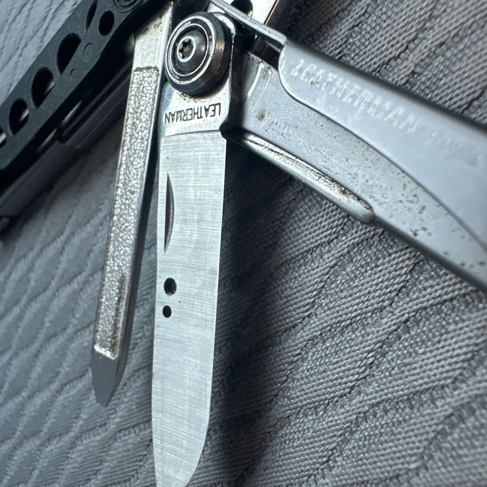 LEATHERMAN STYLE CS Black 6 Multitool Carabiner Knife File USA Retired NICE COND