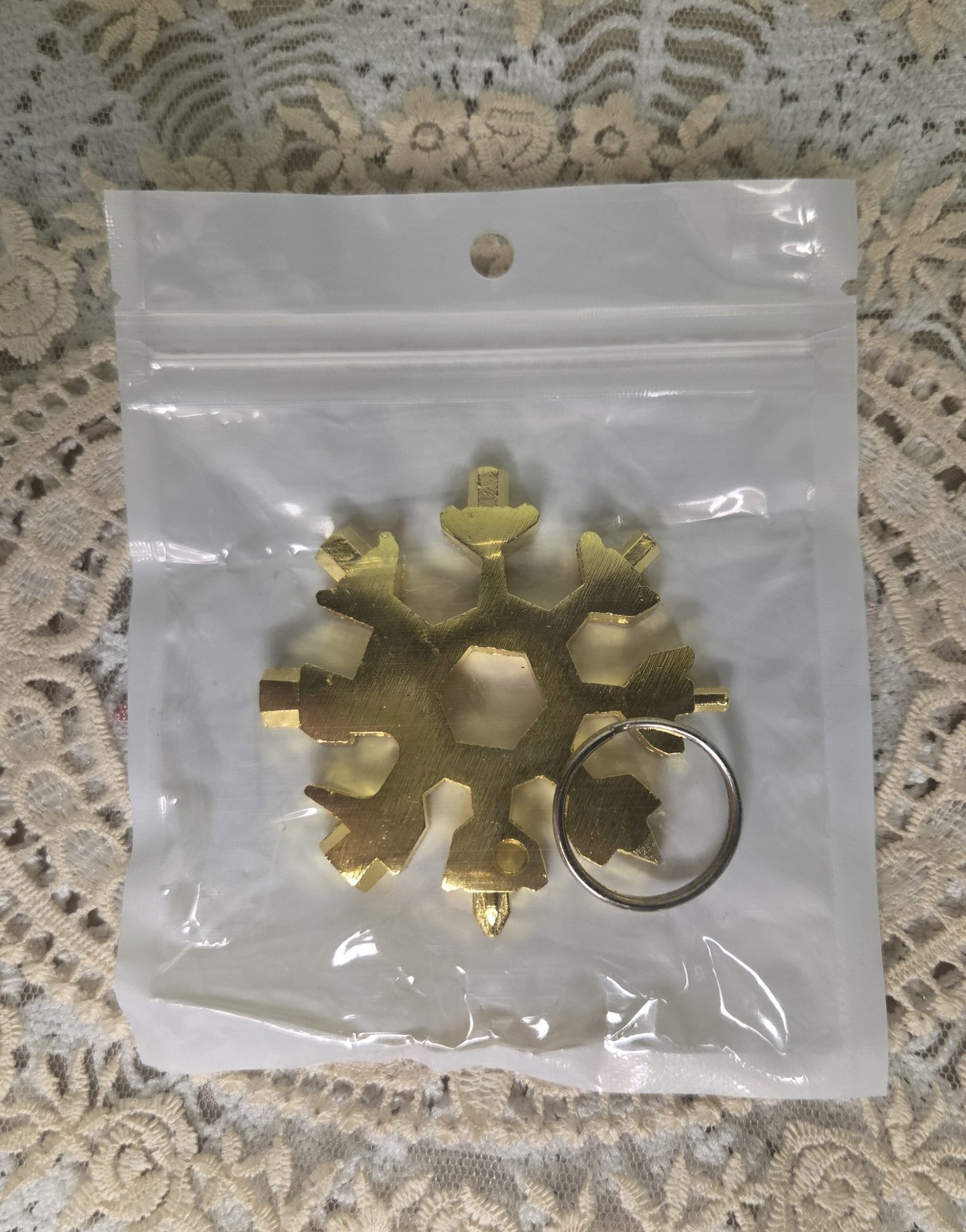 Gold Metal Snowflake Multi-Tool For All Types Of Use Completely Unopened