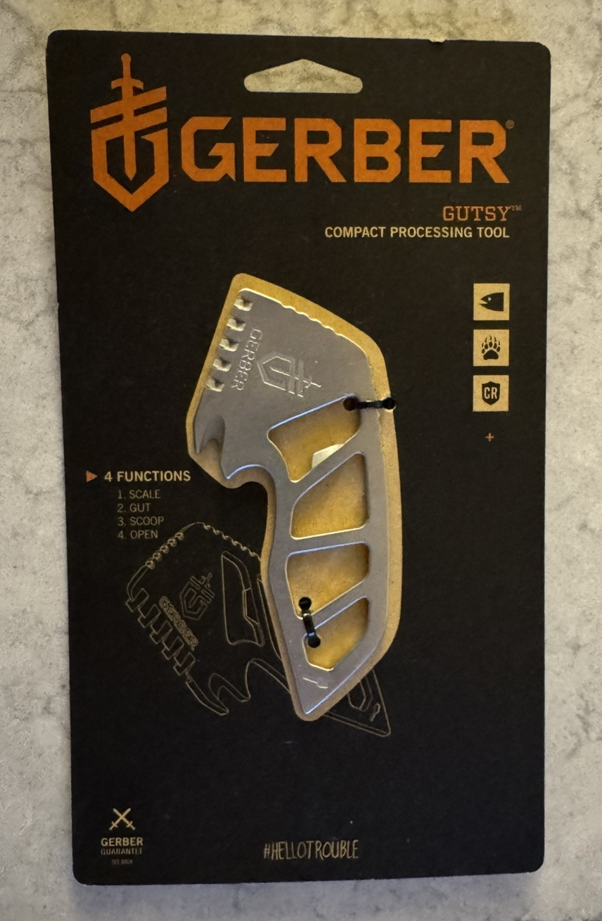 Gerber Gutsy Compact Fish Processing Tool 4 functions in 1 Tool Stainless Steel