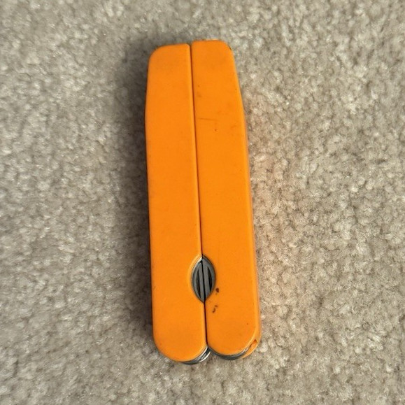 Orange/Black Folding Multi-Tool Pliers 8 Tools Knife File Scissors