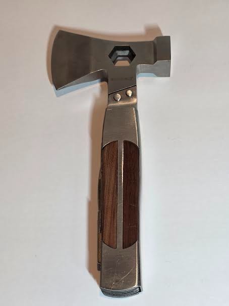 Sheffield 12301 Camper 12-in-1 Multi-tool Axe Stainless Steel Hardwood Handle