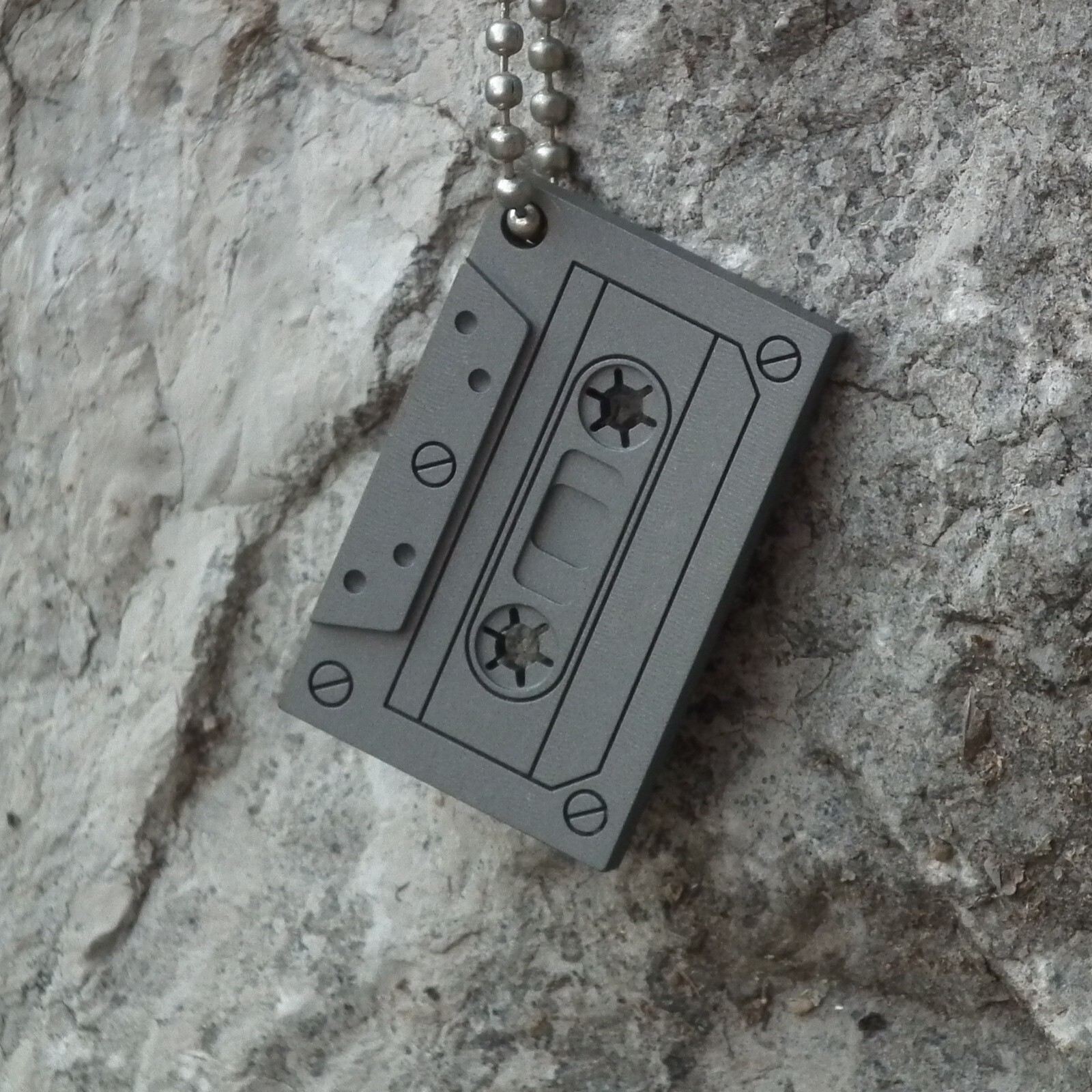 EDC cassette tape pendant necklace collect ornament garnish old times