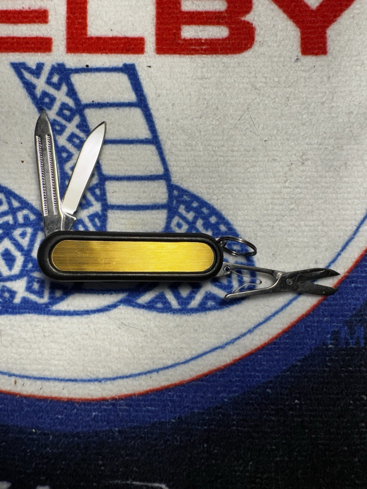 Black Gold Stainless Steel Multi-Tool keychain Knife Scissors File (1.3.1)