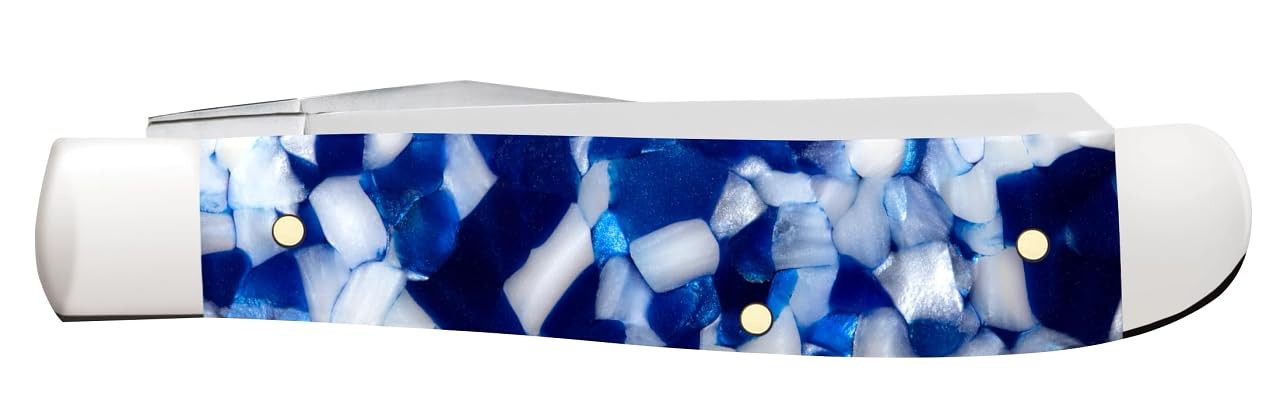 Case XX MINI TRAPPER 3.5″ BLUE CRACKLE KIRINITE Pocket Knife 50725-10207 SS