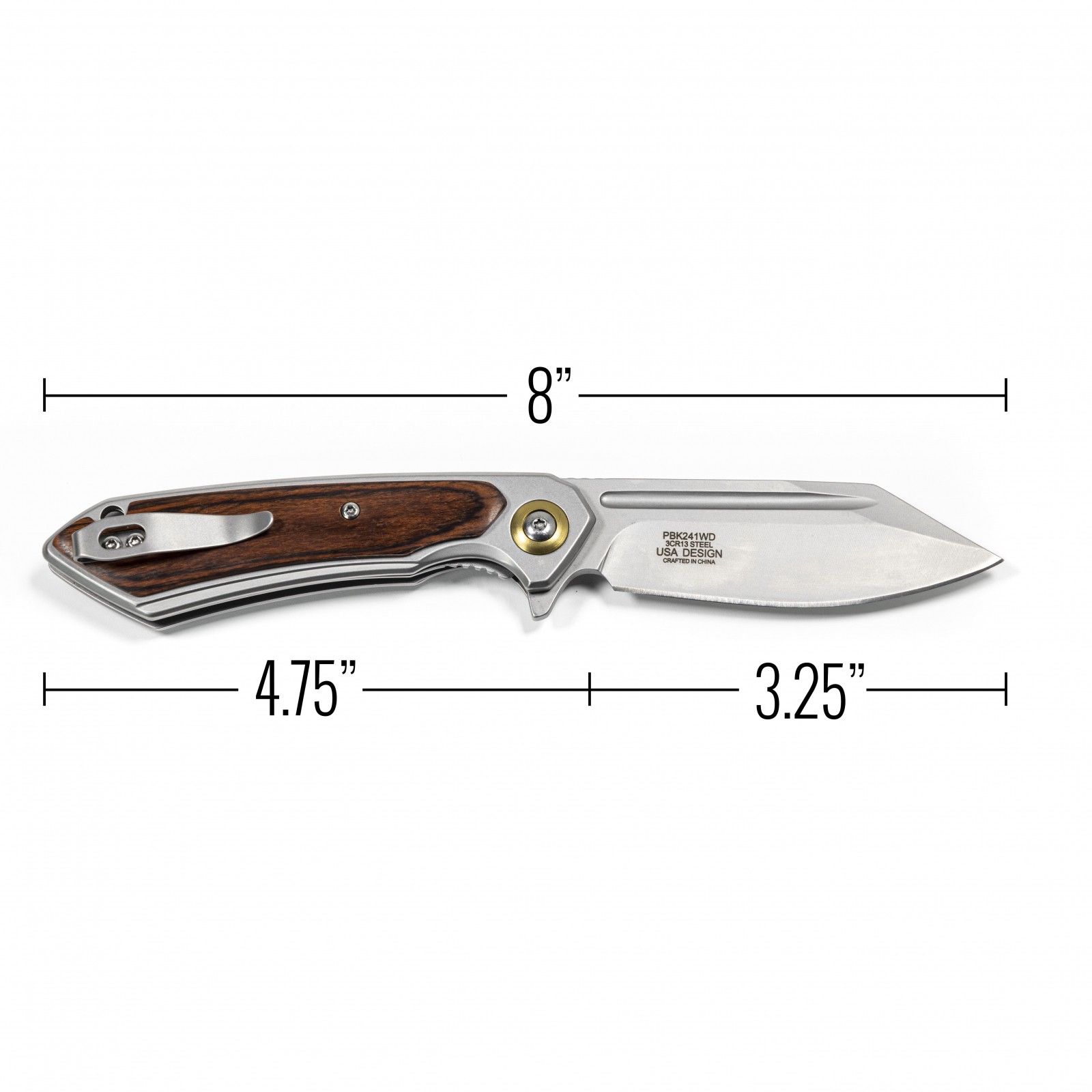 ASR Tactical Drop Point Blade Thumb Assist Pocket Knife Stainless Steel – Chrome