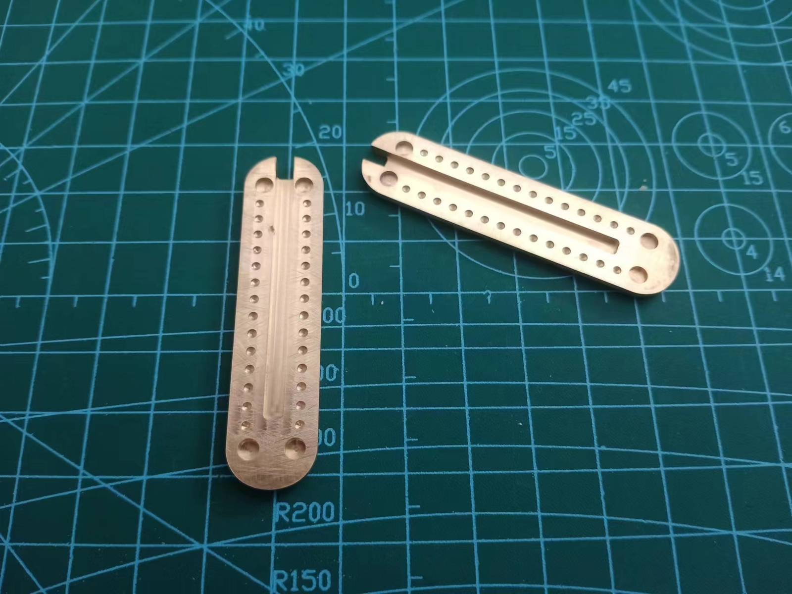 New 1 Pair Brass Handle Scales With Cut-Out for 58MM Victorinox Swiss Army Knife