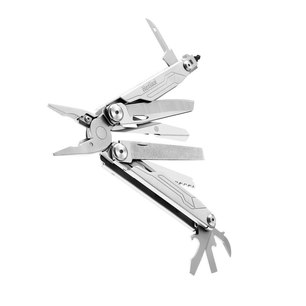 NexTool Flagship Captain Multi Tool Locking Mechanism Stainless Handles NE20214