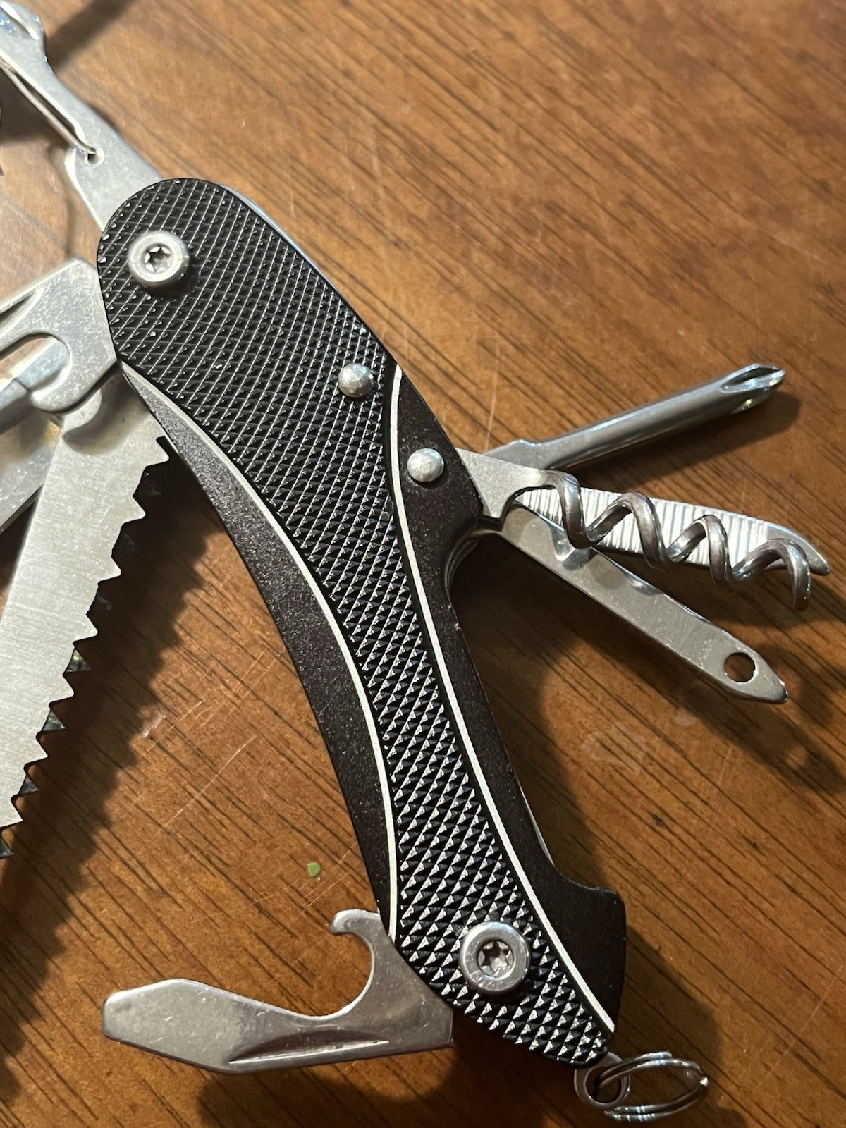 Multifunction Tactical 8 Blade & Utility Tool Black Stainless Steel With Case