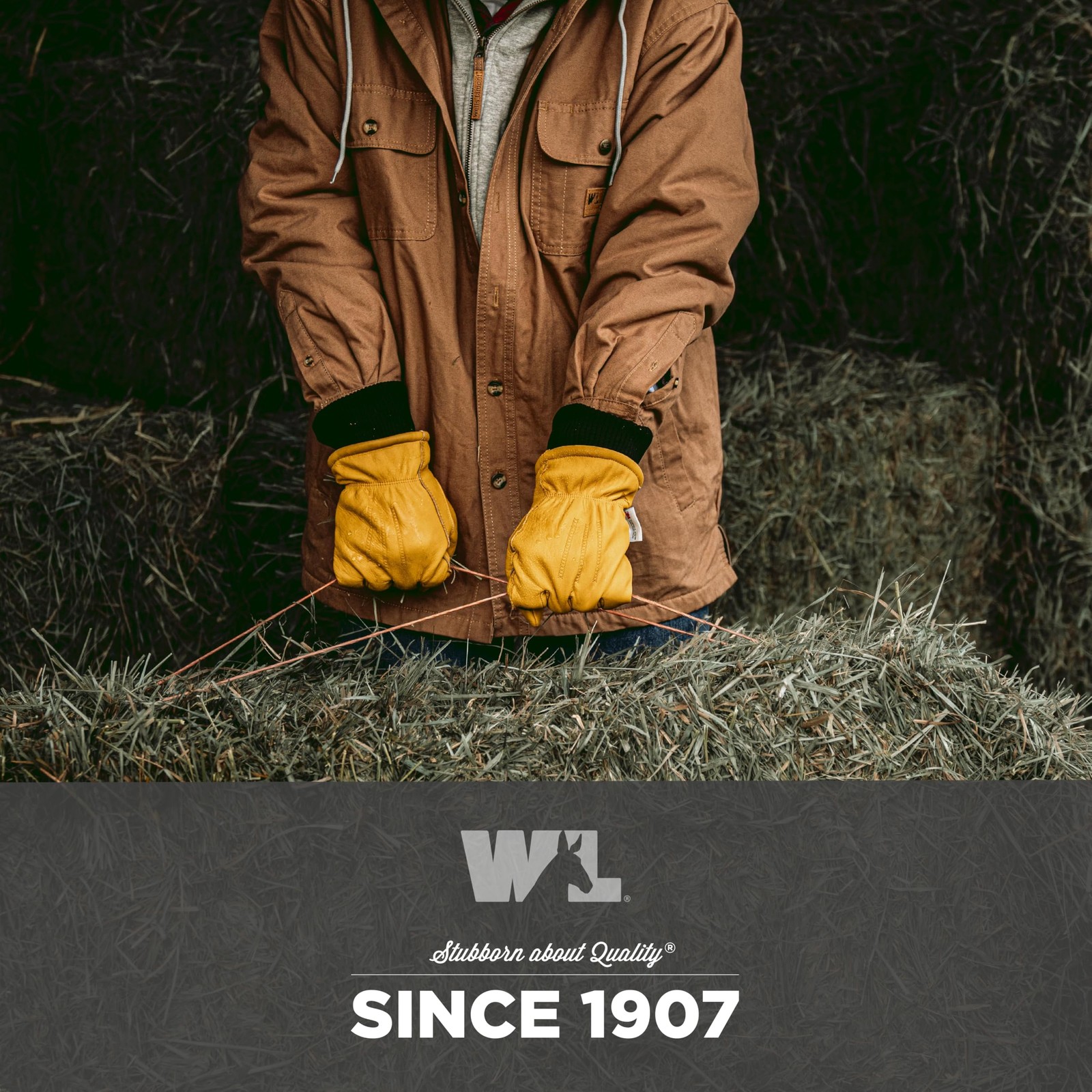 Water-Resistant Insulated Leather Winter Work Gloves for Men – Medium Size