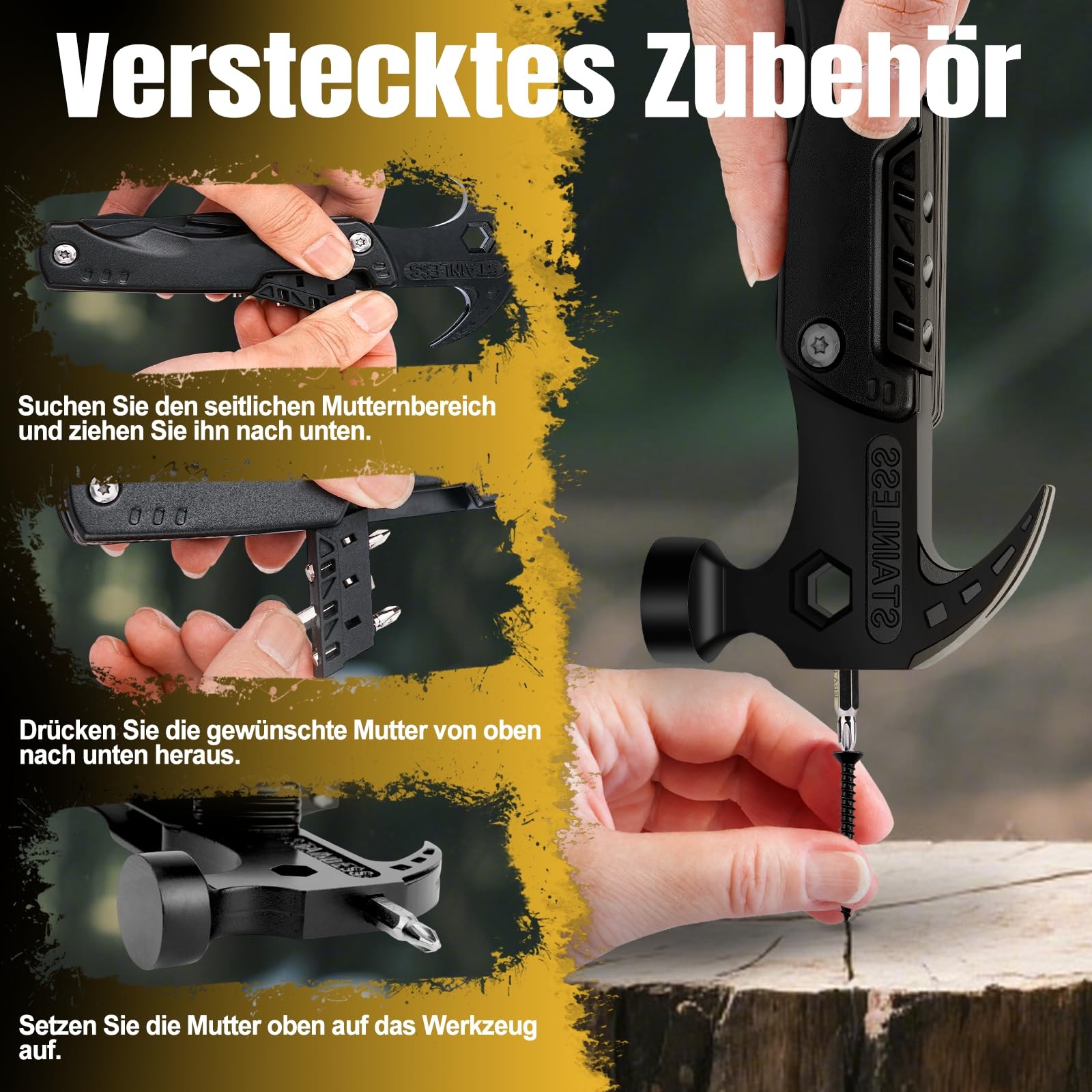 Gifts for Men, Fathers Day Gifts for Dad, 16 in 1 Multitool Survival…