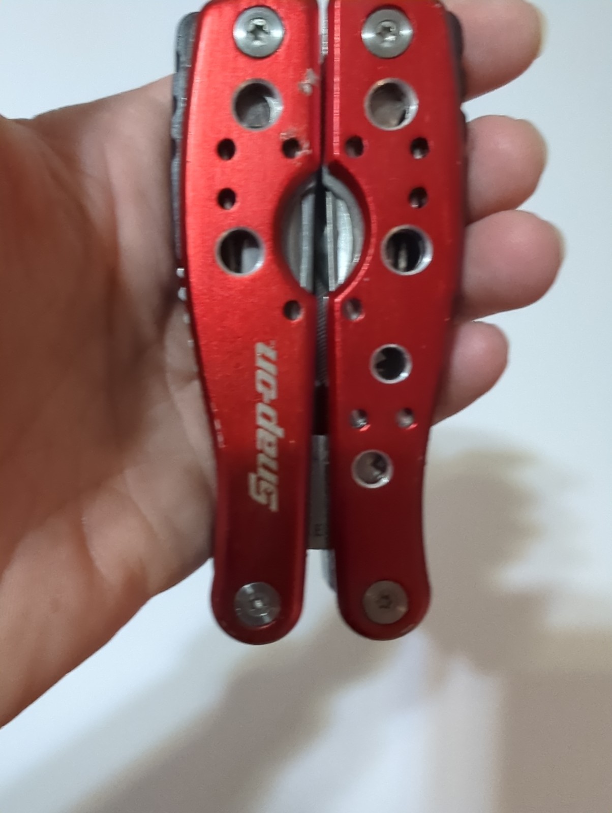 Snap-On Tools Red Multi-Tool Folding Pocket Knife w/ Pliers – Compact Tool