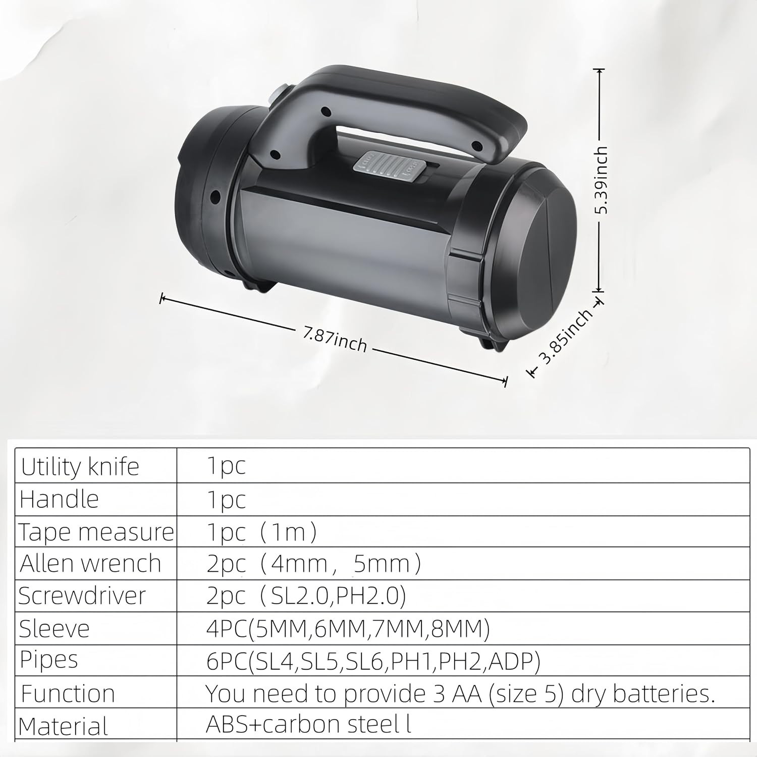 Great Value!-Hand Lantern Flashlight with Built-In 17-Piece Tool Set (80 Lumens)