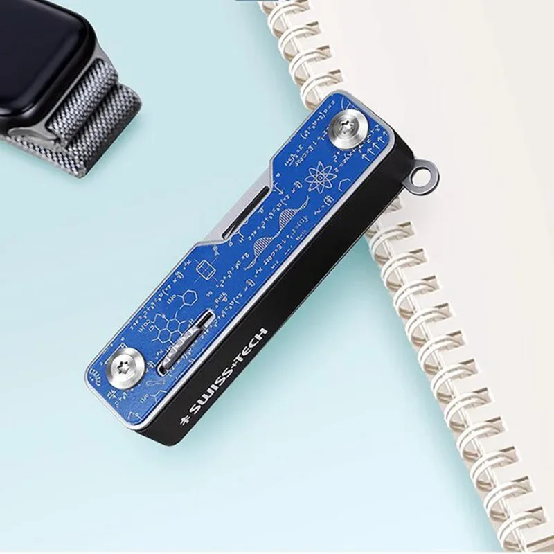 Mini Portbale Swiss Tech 9 In 1 Multitool Knife Folding Scissors Screwdriver