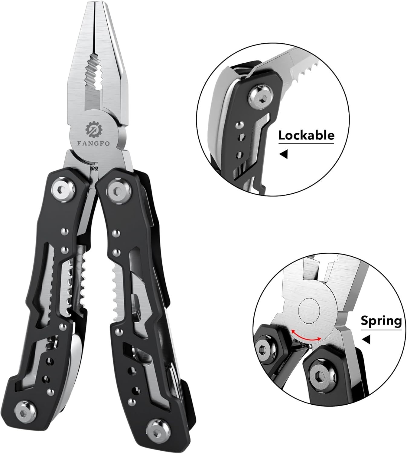 Professional Stainless Steel 14-in-1 Multitool Pocket Knife for Hiking & Hunting