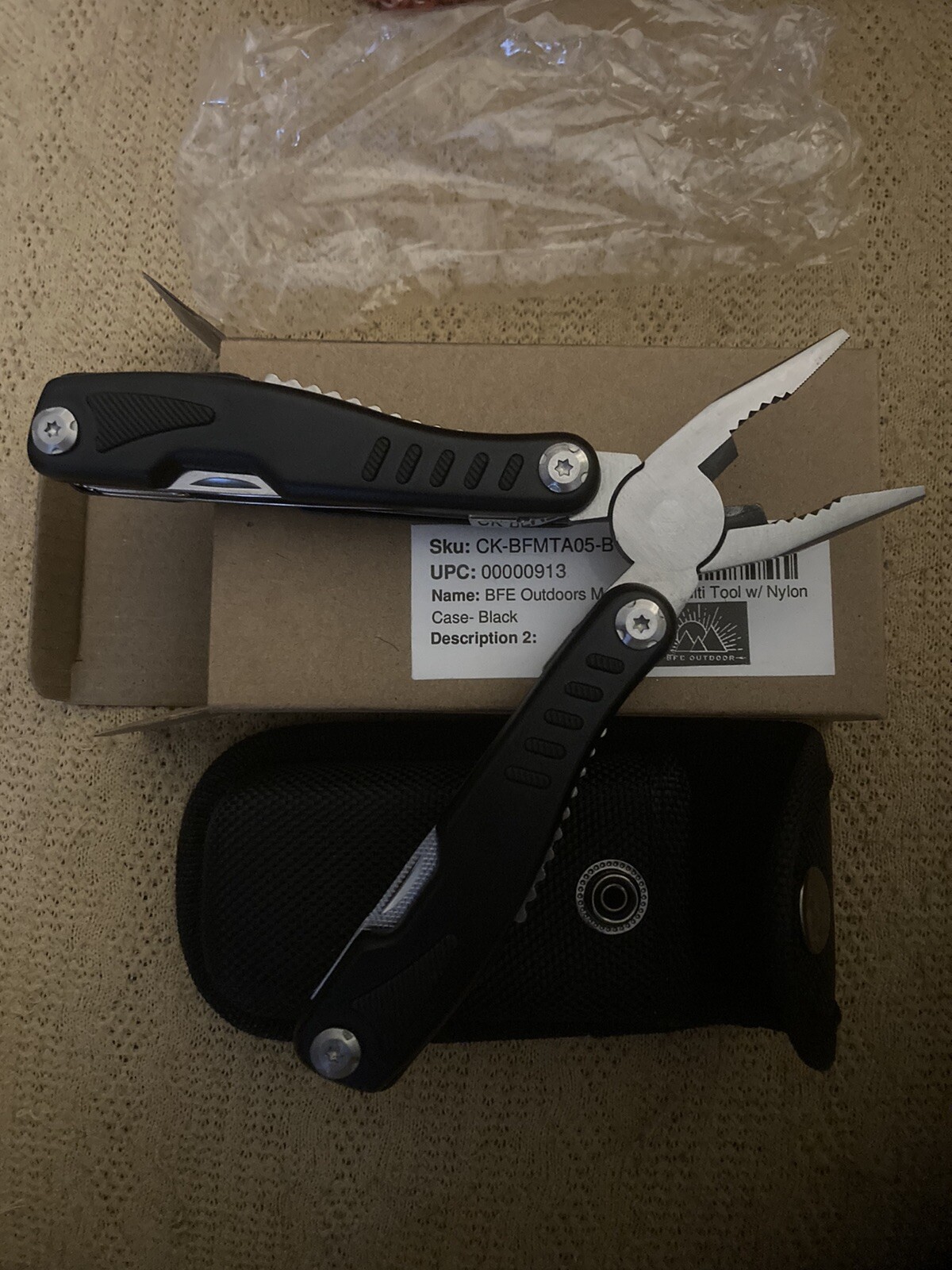 BFE Outdoors Multi-Plyer Multi Tool w/ Nylon Case- Black
