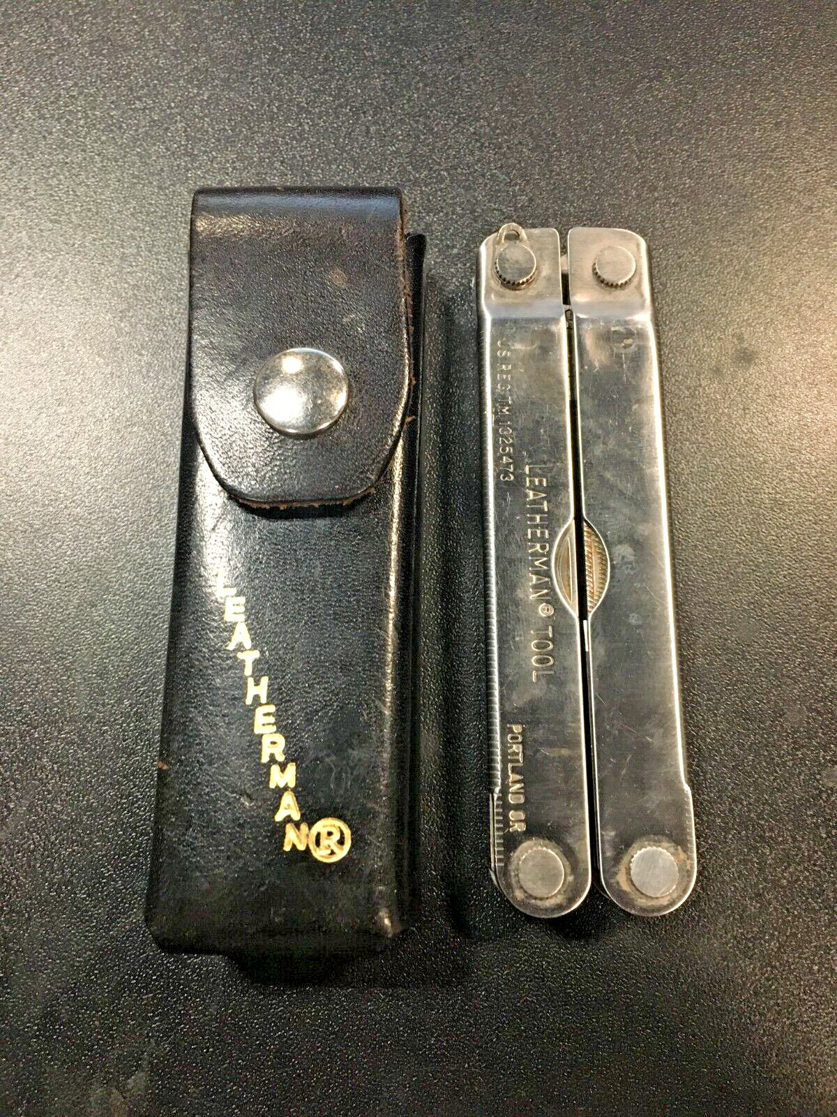 Vintage Original Leatherman TM 1325473 Multi Tool With Leather Sheath