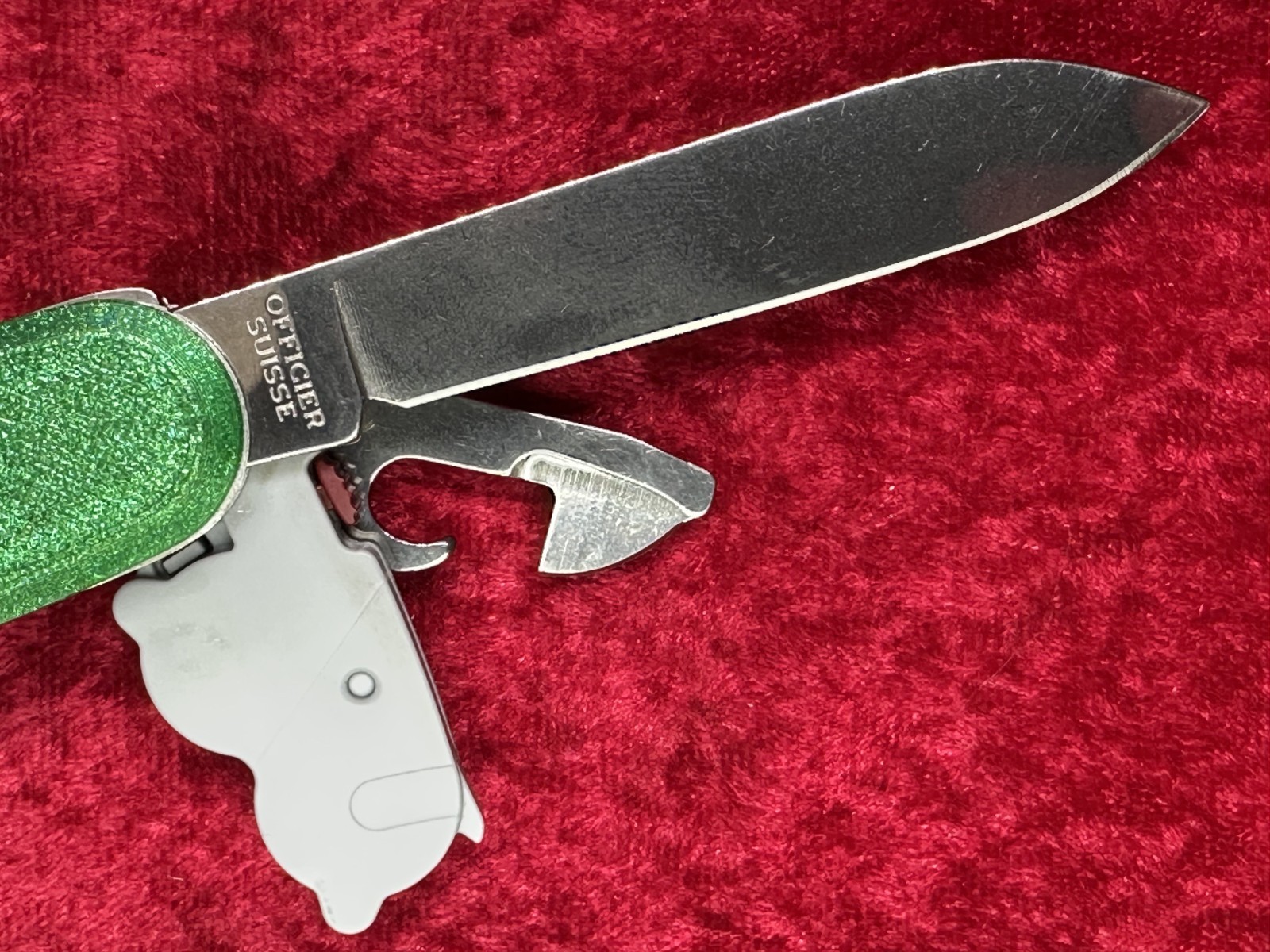 Victorinox Spartan Lite Green 3D Printed Scales Swiss Army Knife w/Sheath (664)