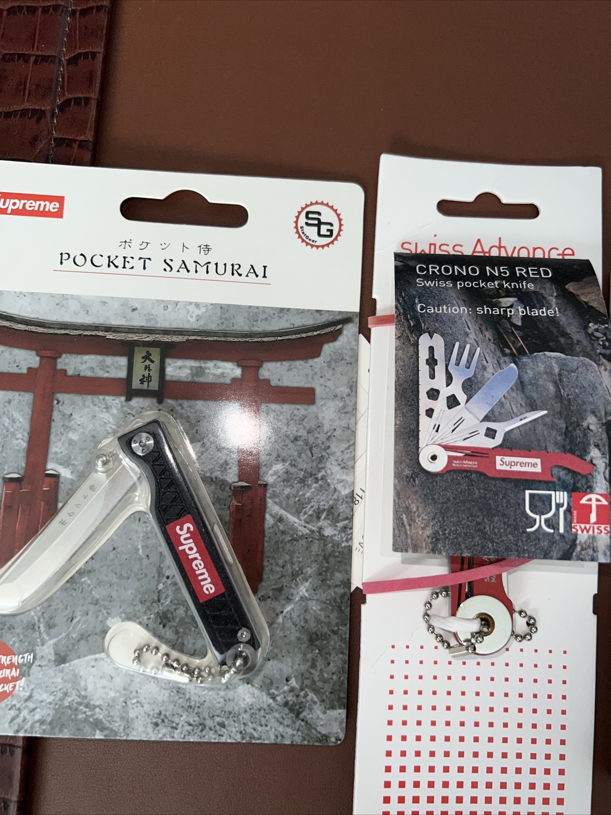 NEW Supreme StatGear Pocket Samurai Knife Black Crono N5 Red True Modern Alox