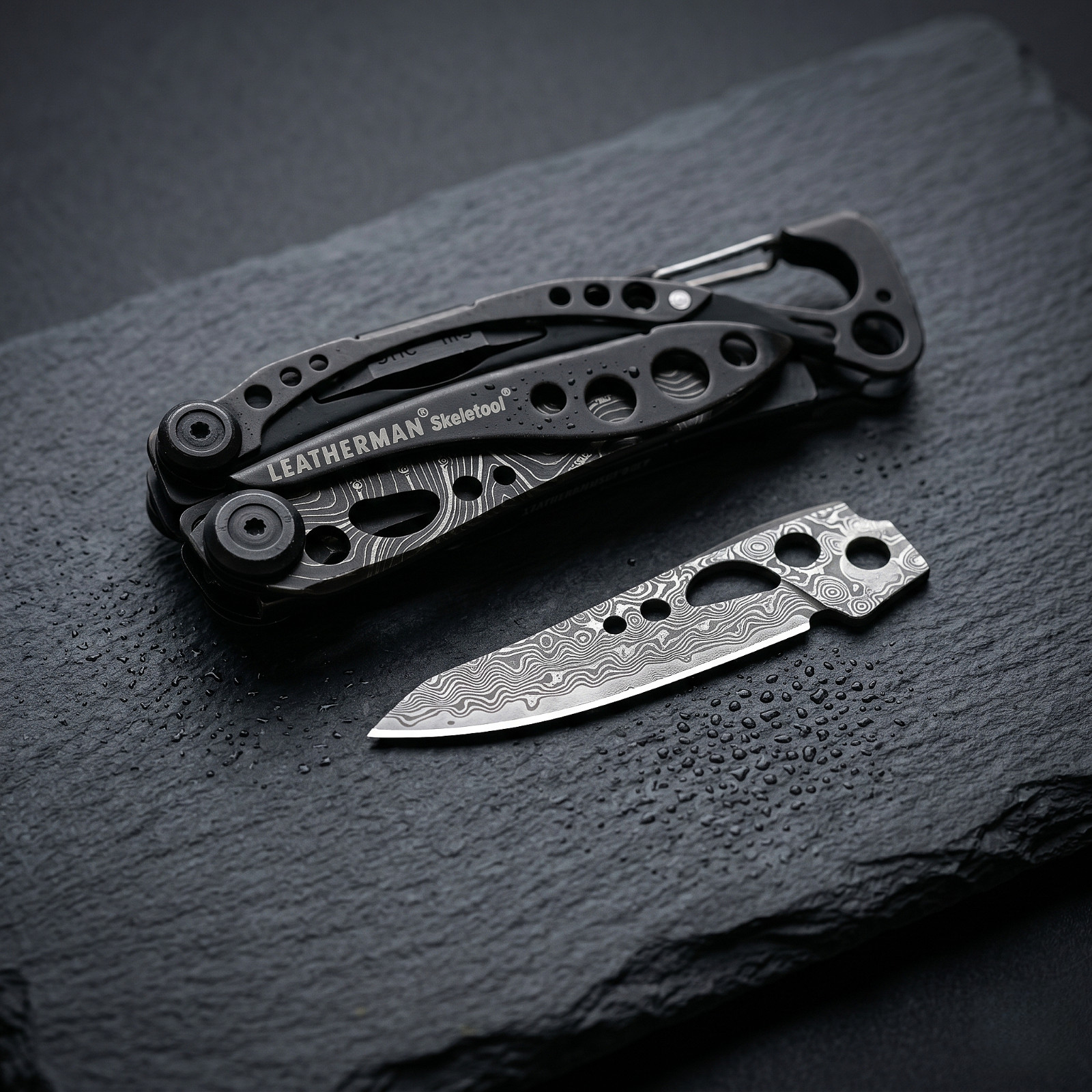 VG10 Damascus Blade for Leatherman Skeletool–67 Layers, 61HRC, 3x Edge Retention